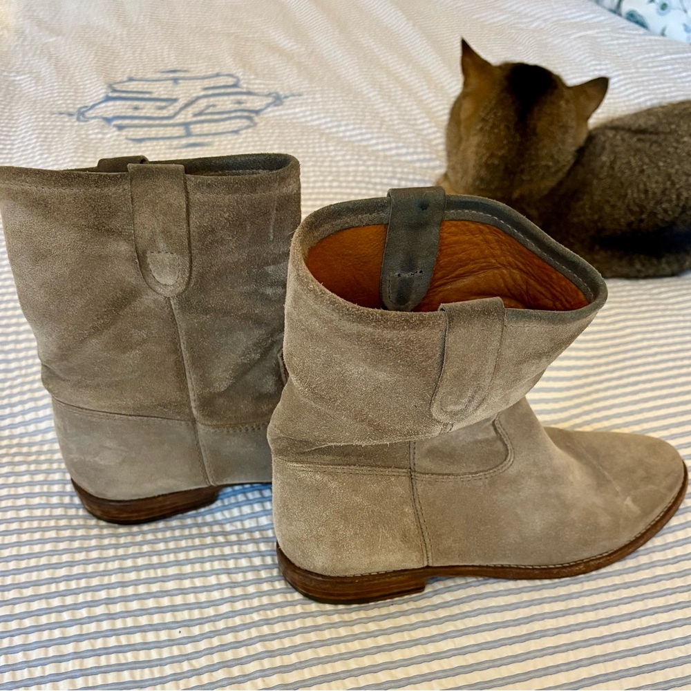 Perfectly Worn-In Susee Low Suede Booties from Isabel Marant
